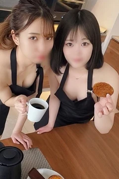 FC2-PPV-3048624 * Until 7/15 * 4P continuous creampie A delicate black-haired girl and a big-breasted anime voice colleague cafe clerk