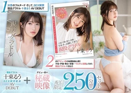SETH-004 Active gravure idol Ruu Totsuka SEX ban commemoration AV DEBUT + treasured footage before debut Distribution limited 250 minute set