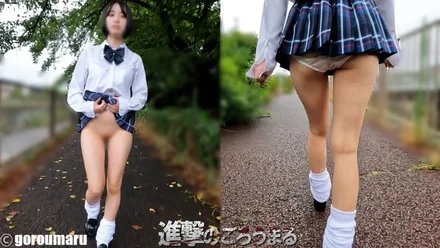 FC2-PPV-3176486 [Individual shooting 86] Full face prefectural general course K ③ Super striped shaved bread ⑥ Sidewalk + apartment complex + park exposure with super miniskirt pan Moro