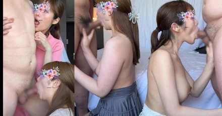 FC2-PPV-4870272 [Reverse Triple Blowjob & Double Blowjob with Oral Ejaculation & Facial Ejaculation - 6 Shots Total] ***A beautiful duo gets a massive load of cum from 6 unique cocks, including a masochistic giant and a chubby anime otaku Misa-chan & Kasumi-chan