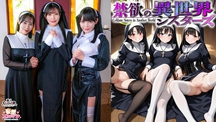 STCVS-043 [Abstinent Sisters from Another World] ① Summoned to a world where only women exist? A blowjob and tasting session by the Mother Superior! ② Shocked by her first man?! Loses her virginity on the spot! ③ A shy delinquent sister also joins the fray! A foursome with unlimited creampies?! [Fantasy Eroticism #Anna, Onet, and Sharon]