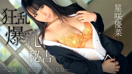 HEYZO-0746 Yuna Hoshisaki - Crazy busty secretary - A lewd woman who gets lustful during a meeting -