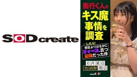 107HSDAM-002 I investigated the kissing demon circumstances of people passing by on the street... and then! - It was much deeper than I expected, and it covered my whole body.One day in June, around Ikebukuro Station, Monami (21)